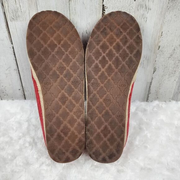 UGG Suede Moccasin Flats Red Size 5 - Picture 7 of 9